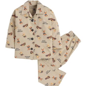 Unisex Pure Cotton Short Sleeve Kids Night Dress for Boys & Girls