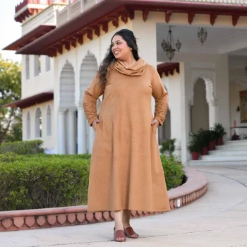 Multicolour Linen Floral Print Kurta