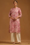 Pink Desert Storm Floral Kurta