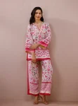 Saurmi Lawn White & Pink Co-ord Set
