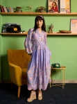Samreen Cupro Satin Lilac Printed Dress