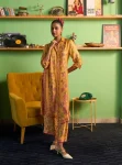Mrina Cupro Satin Mustard Long Shirt Co-ord Set