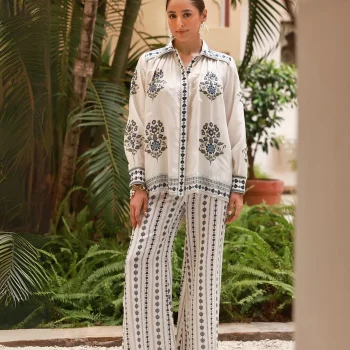 Svea Lawn Printed Off White Co-ord Set