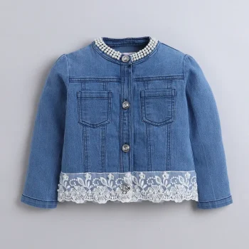 Lace Embellished Denim Jacket