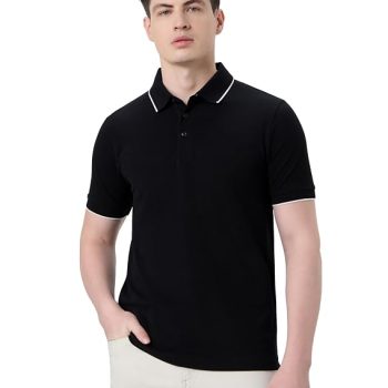 Symbol Premium Men's Cotton Stretch Solid Polo T-Shirt