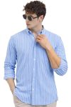 U TURN Men's Casual Printed Striped Stylish Latest Formal Plus Size Shirt for Men