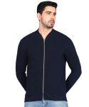 Men's Cotton Blend Regular Solid Corduroy Front Zipper Jacket