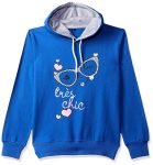 Girl's Cotton Hooded Neck Regular Fit Hoodie