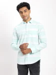 Men's Striped Full Sleeves Cotton Shirt