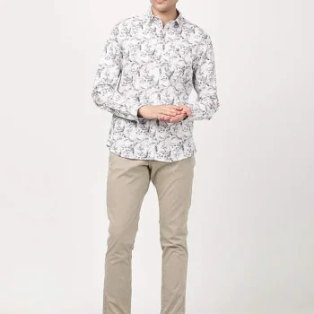 Men's Printed Full Sleeves Cotton Blend Shirt