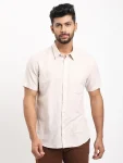 Men's Solid Half Sleeves Cotton Blend Shirt
