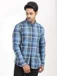 Men's Check Full Sleeves Cotton Stretch Shirt