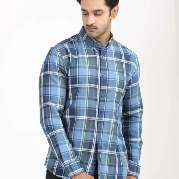Men's Check Full Sleeves Cotton Stretch Shirt