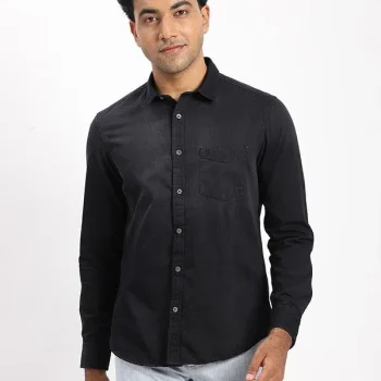 Men's Solid Full Sleeves Cotton Shirt