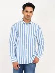 Men's Striped Full Sleeves Cotton Blend Shirt