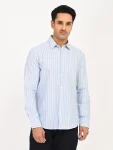 Men's Striped Full Sleeves Cotton Shirt