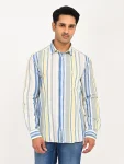 Men's Striped Full Sleeves Cotton Blend Shirt