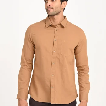 Men's Solid Full Sleeve Cotton Blend Shirt