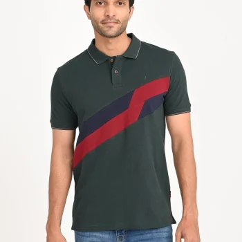 Men's Color Block Polo T-Shirt