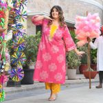 Ghoomo Phiro- Pink Bandhani Embroidered Pure Cotton Kurta