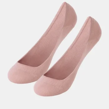 Compact Cotton Stretch No Show Socks With Stay Fresh Treatment - Pale Mauve