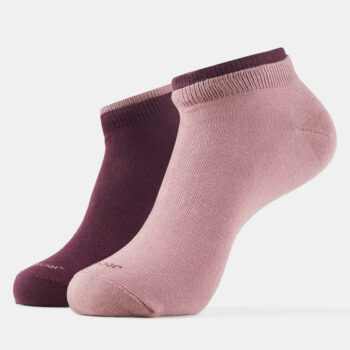 Compact Cotton Stretch Solid Low Show Socks with StayFresh Treatment - Wistful mauve & Wine Tasting